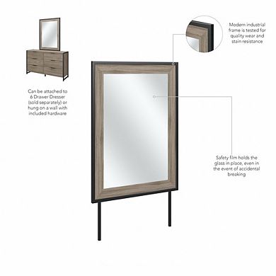 Bush Furniture Atria Bedroom Mirror in Modern Hickory
