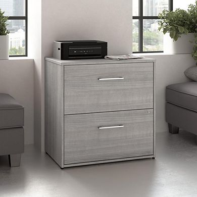 Hustle 2 Drawer Lateral File Cabinet in Platinum Gray