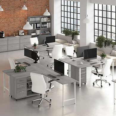 Hustle 2 Drawer Lateral File Cabinet in Platinum Gray
