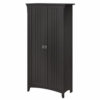 Bush Furniture Salinas Bathroom Storage Cabinet with Doors Vintage Black
