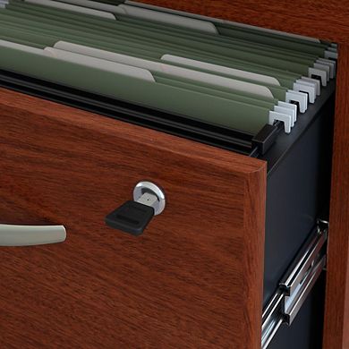 Bush Business Furniture Series C 2 Drawer Mobile File Cabinet in Mahogany - Assembled