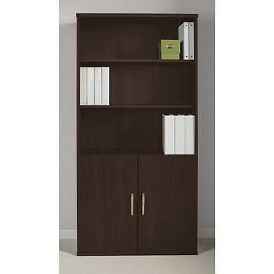Bush Business Furniture Series C Elite 36W 5 Shelf Bookcase with Doors