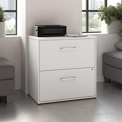 Hustle 2 Drawer Lateral File Cabinet in White