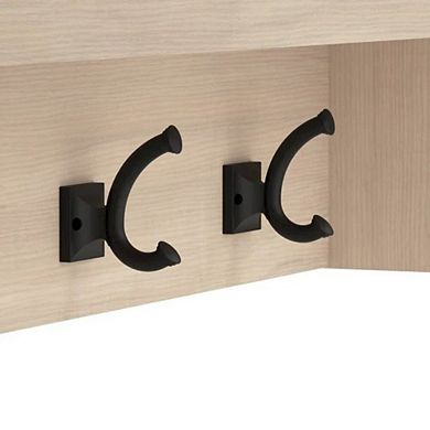 Bush Furniture Woodland 40W Hall Tree with Coat Hooks