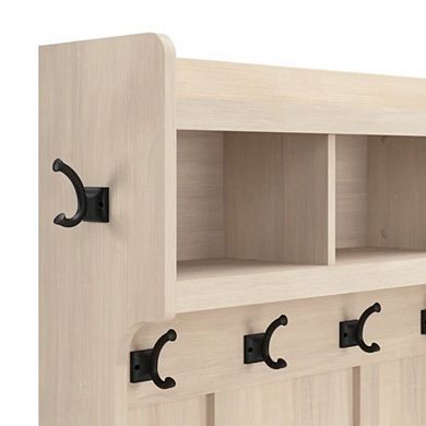 Bush Furniture Woodland 40W Hall Tree with Coat Hooks