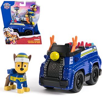 PAW Patrol Chase Holiday Cruiser with Reindeer Antlers & Chase Toy Figure