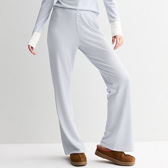 Juniors' Pink Republic Waffle Lounge Pants