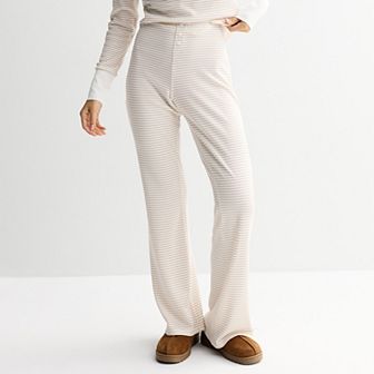 Juniors' Pink Republic Waffle Lounge Pants