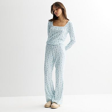 Juniors' Pink Republic Pointelle Lounge Pants