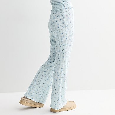 Juniors' Pink Republic Pointelle Lounge Pants
