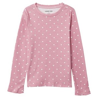 Girls 2-16 Lands' End Long Sleeve Pointelle Knit Shirt