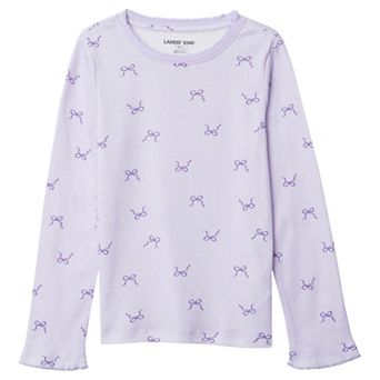 Girls 2-16 Lands' End Long Sleeve Pointelle Knit Shirt