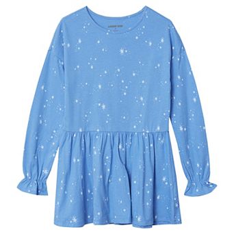 Girls 2-16 Lands' End Long Sleeve Ruffle Tunic Top in Regular & Plus Size