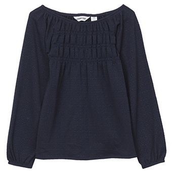 Girls 2-16 Lands' End Smocked Long Sleeve Knit Shirt