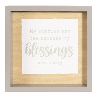 Belle Maison 6-Inch Blessings Caption Box Table Decor