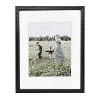 Belle Maison 11-Inch x 14-Inch Matted Black Portrait Frame