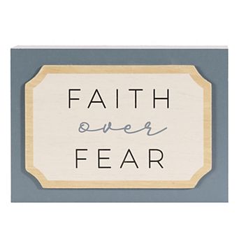 Belle Maison Faith Over Fear Caption Box Table Decor