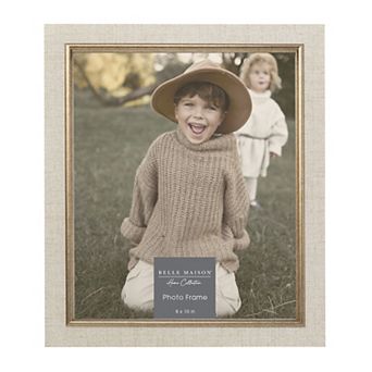 Belle Maison 8-Inch x 10-Inch Linen Tabletop Photo Frame