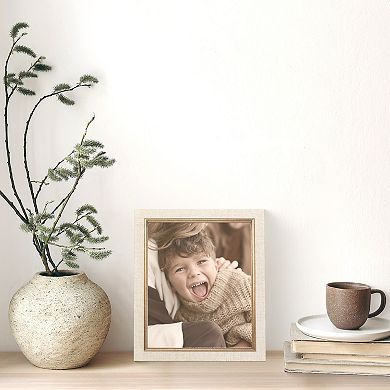 Belle Maison 8-Inch x 10-Inch Linen Tabletop Photo Frame