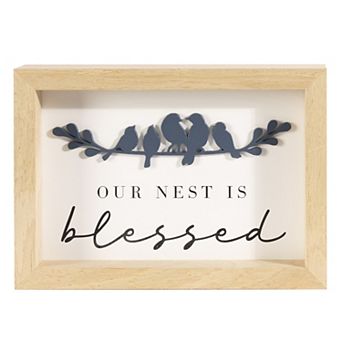 Belle Maison Our Nest Is Blessed Caption Box Table Decor
