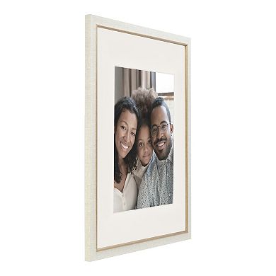 Belle Maison 11-Inch x 14-Inch Matted Linen Portrait Frame