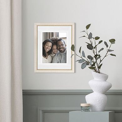 Belle Maison 11-Inch x 14-Inch Matted Linen Portrait Frame