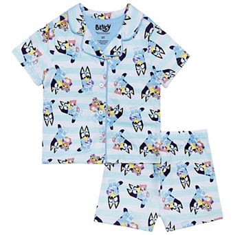 Toddler Bluey "Bluey Time" 2 pc Pajama Top & Pajama Bottoms Set