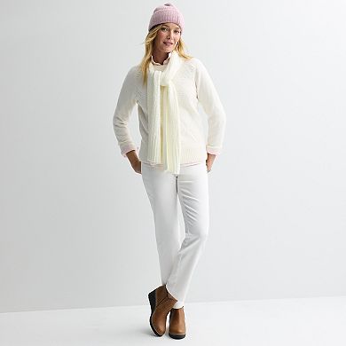 Women's Croft & Barrow® All Over Argyle Cable Sweater