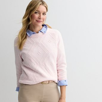 Women's Croft & Barrow® All Over Argyle Cable Sweater
