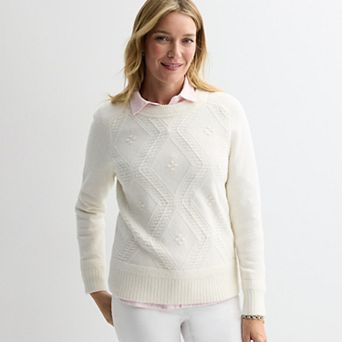 Women's Croft & Barrow® All Over Argyle Cable Sweater