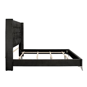 New Classic Furniture Huxley Wood Queen Bed, Black
