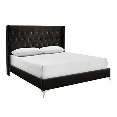 New Classic Furniture Huxley Wood Queen Bed, Black