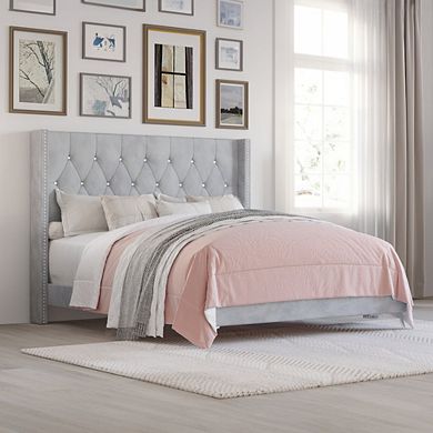 New Classic Furniture Huxley Wood Queen Bed, Gray