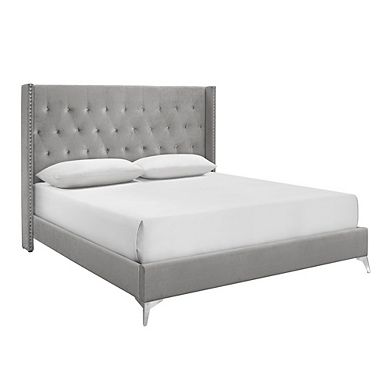 New Classic Furniture Huxley Wood Queen Bed, Gray