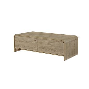 New Classic Furniture Mara 47.25 in Natural Rectangular Wood Coffee Table