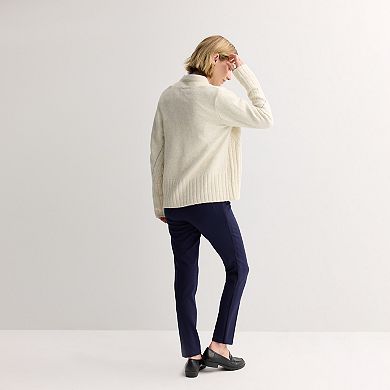 Women's Croft & Barrow® Open Front Rib Stitch Cozy Sweater Cardigan