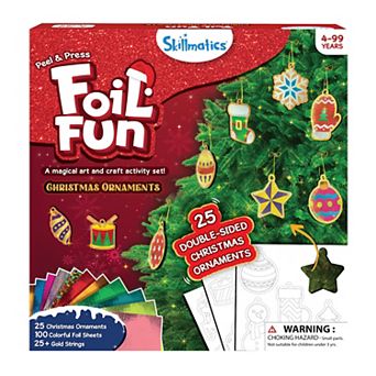Skillmatics Foil Fun Double-Sided Christmas Ornaments Craft Kit