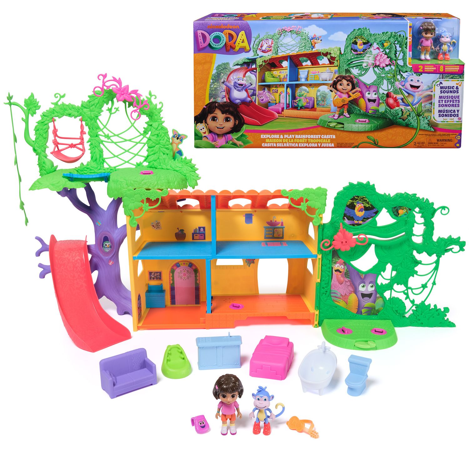 Детские фигурки Dora the Explorer Explore & Play Rainforest Casita Playset with Dora & Boots Figures