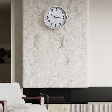 Clockswise 10-in Round Quartz Wall Clock Non-Ticking Battery Operated