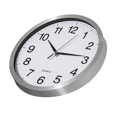Clockswise 10-in Round Quartz Wall Clock Non-Ticking Battery Operated
