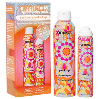 amika Positively Perked Up Dry Shampoo Hair Gift Set