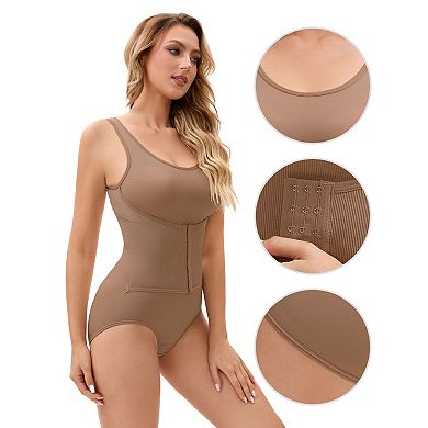 Women's 3 Rows Waist Cincher Body Shaper Hip Tummy Control Full Shapewear Bodysuit