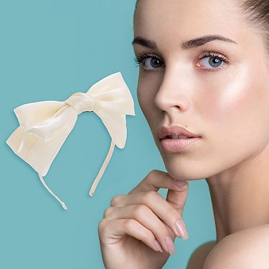 Gauze Shiny Silk Bow Headband 1 Pc