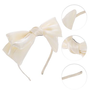 Gauze Shiny Silk Bow Headband 1 Pc