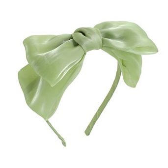 Gauze Shiny Silk Bow Headband 1 pc