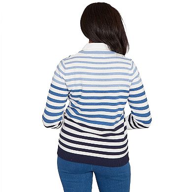 Women's Alfred Dunner Ombre Stripe Two-in-One Sweater