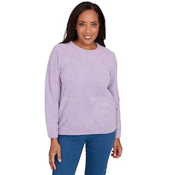 Women's Alfred Dunner Cable Chenille Pullover Sweater
