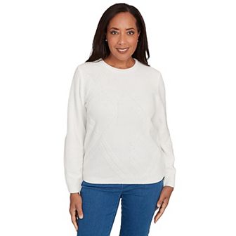 Women's Alfred Dunner Cable Chenille Pullover Sweater