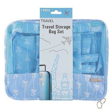 Blue Bows Travel Bag Set