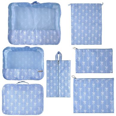 Blue Bows Travel Bag Set